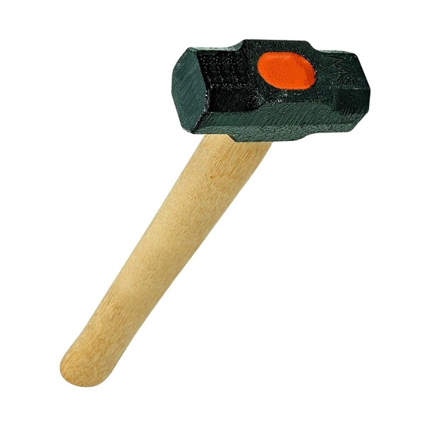 Marreta Cabo De Madeira Lixado Encerado Cunha Pressão 2kg