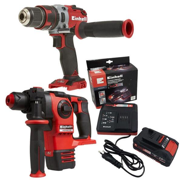 Martelete Herocco, Furadeira Te-cd 18/48 E Kit Bateria Einhell