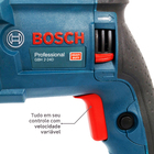 Martelete Perfurador Rompedor Bosch Heavy Duty com Kit de Brocas e Maleta SDS Plus 820W 2,7J GBH 2 24 D 127V