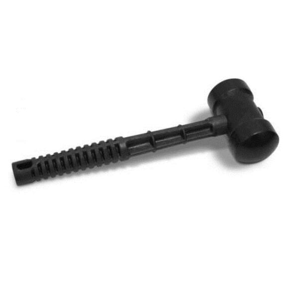 Martelo Borracha 80mm Preto Cabo Plastico Roma