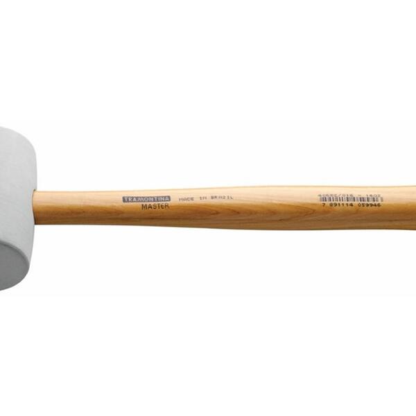 Martelo Borracha Branca 225 G Modelo Americano Cabo Em Madeir