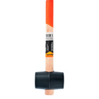 Martelo Borracha Preta 0450gr Cabo Madeira  - Sparta