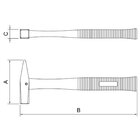 Martelo De Pena Cabo De Polipropileno Com Fibra E Alma De Aço