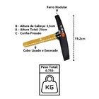 Martelo Pedreiro 2 Corte Cabo Madeira Encerado Cunha Pressão