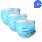 Mascara Descartável 3 Camadas Certificado Europeu 3 Peças
