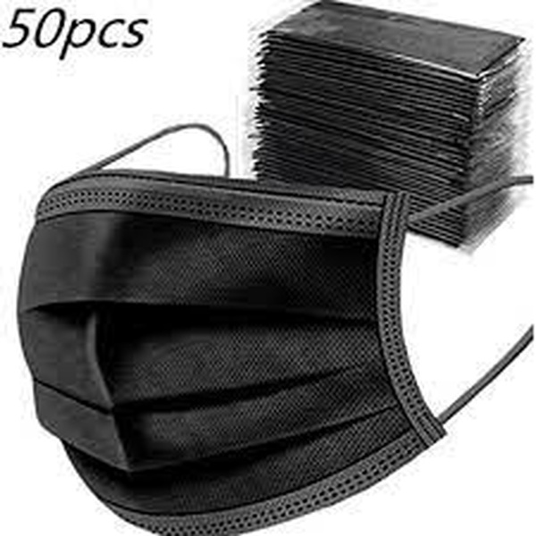 Mascara Descartável Embalada Individualmente Cor Preta 50 Und