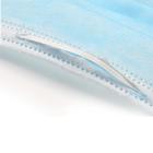 Máscara Descartável Tripla Com Elástico E Clip Nasal Azul - 5