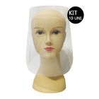 Mascara Face Shield Kit 10 Uni Facial Protetor Respingos Escu