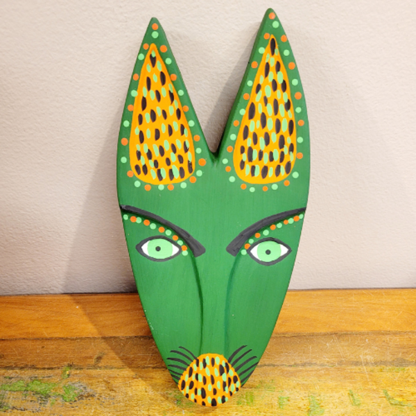 Máscara Madeira Lobo Zé Crente M Ilha do Ferro - Verde