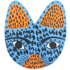 Máscara Madeira M Ilha Do Ferro - Azul/laranja/preto