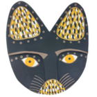 Máscara Madeira M Ilha Do Ferro - Preto/laranja/branco