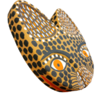 Máscara Madeira Zé Crente M Ilha do Ferro - Bege/preto/amarelo