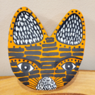 Máscara Madeira Zé Crente M Ilha Do Ferro - Laranja/traço Pre