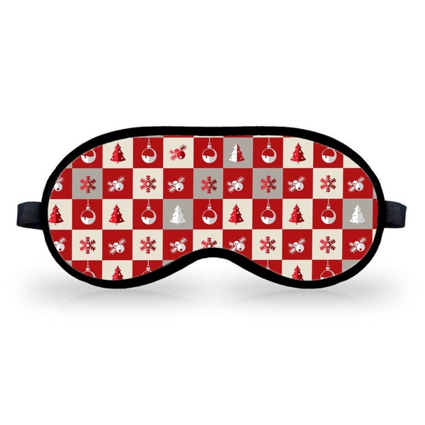 Máscara Para Dormir Tapa Olhos Vermelha Natal