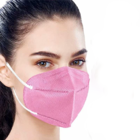 Máscara Pff2 / N95 / Kn95 Adulto Rosa Claro - Pacote 10 Unida