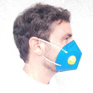 Mascara Pff2 Hospitalar N95 Respirador Com Válvula Amarela ...