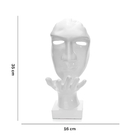 Máscara Sopro Decorativa Branco Em Cerâmica 35x16x20 Cm - Ind