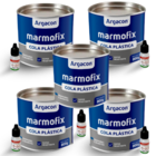 Massa Cola Plástica Cinza Argacon 800gr Kit 5 Unidades