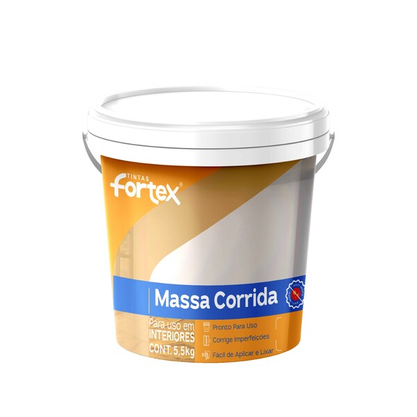 Massa Corrida PVA Branca 5,5Kg Fortex