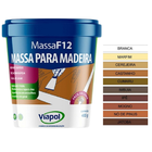 Massa F12 Calafetar Madeira 400g Viapol + Espátula Celuloide