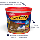 Massa Madeira 400gr Dryko Castanho