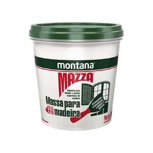 Foto de Massa Mazza P/ Retocar Nivelar Madeira Montana 400g Branco -
