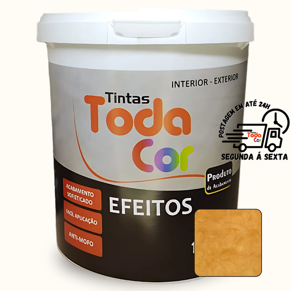 Massa Para Efeito Cimento Queimado 1,2kg Cores Escuras - Ouro