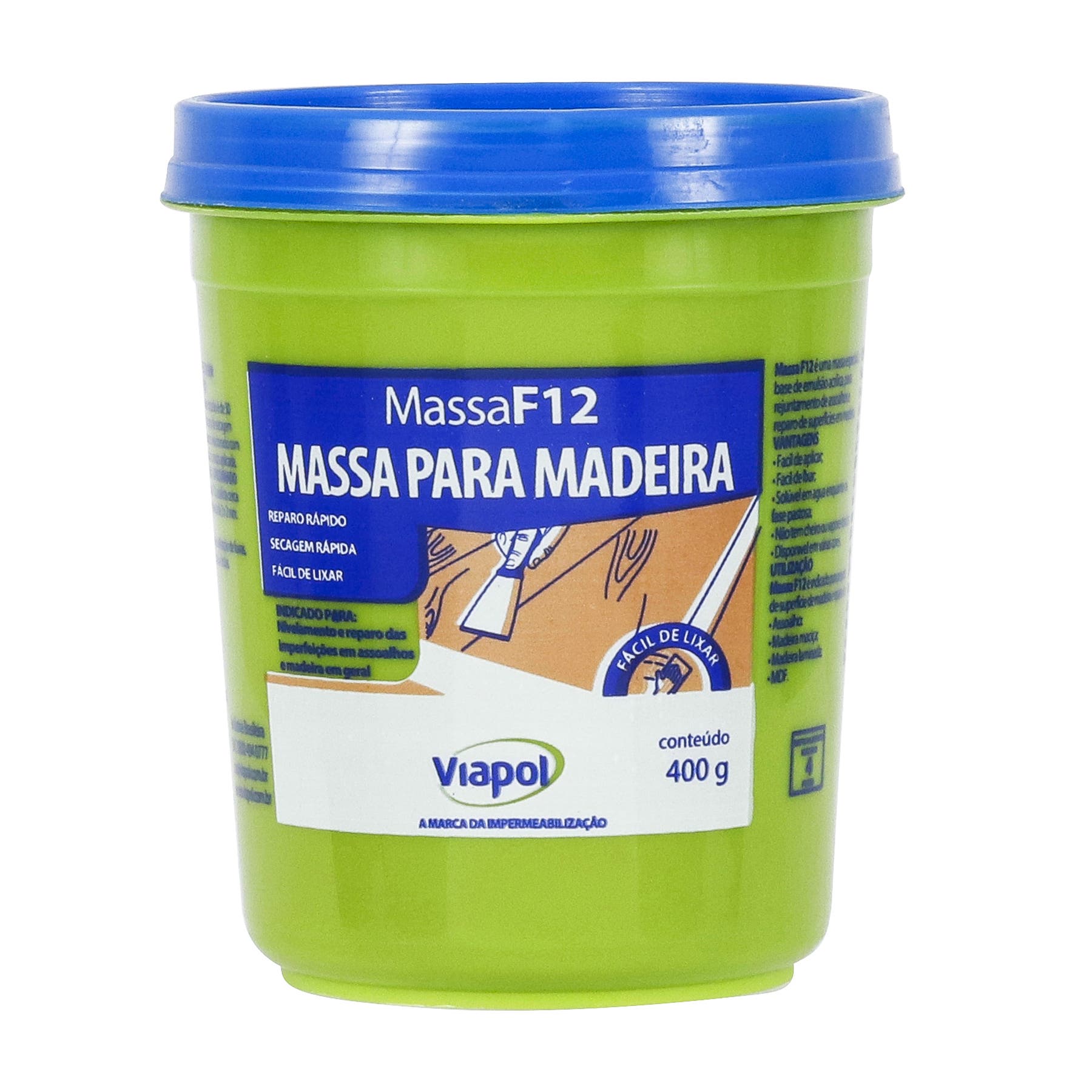 Massa para Madeira Viapol MF-12 Cerejeira 400g | Leroy Merlin
