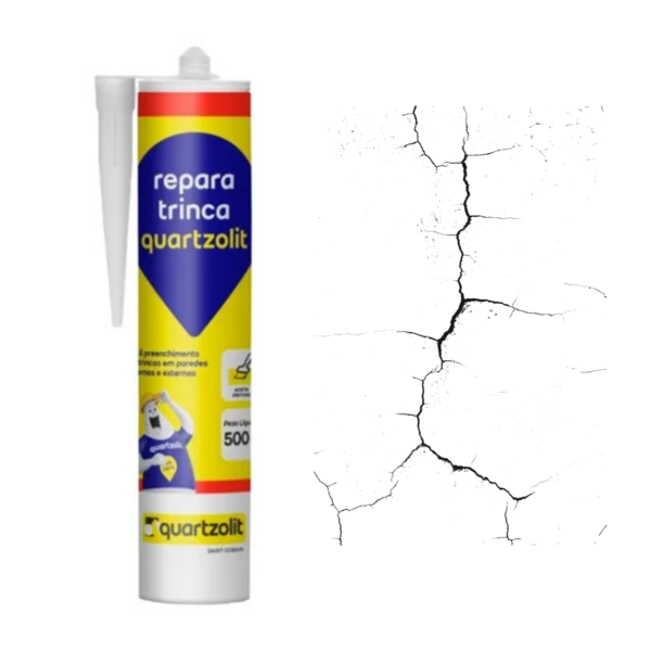 Massa Repara Trinca Sela E Veda Parede Fissura 500g Quartzolit