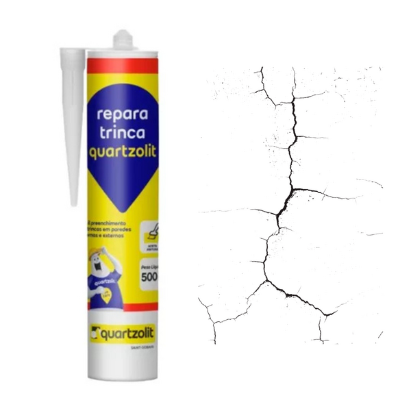Massa Repara Trinca Sela E Veda Parede Fissura 500g Quartzolit