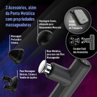 Massageador Elétrico Pistola Mini Deep Therapy Cinza Relaxmed