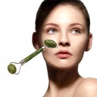 Massageador Facial Pedra Jade Massoterapia Rolo Anti Estresse