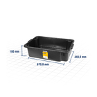 Masseira Plástica 45L Preta Vonder