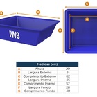 Masseira Plástica Multiuso 20x51x62cm 50 Litros