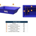 Masseira Plástica Multiuso 28x80x107cm 150 Litros