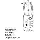 Master Lock Cadeado Com Trava De Bagagem Aprovada Pela Tsa, P