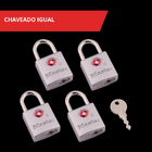 Master Lock Cadeado De Bagagem Tsa Prata 4 Unidades 4683q