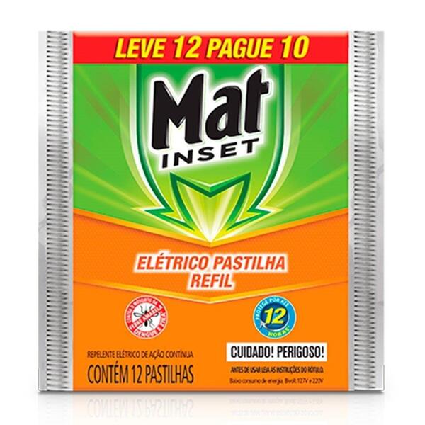 Mat Inset Elétrico Em Pastilha Refil - 20 Embalagens C/ 12 Unidades ...