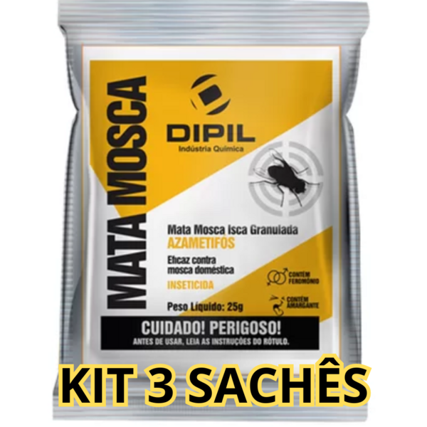 Mata Mosca E Mosquitos Com Feromônio Dipil - C/ 3und.