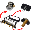 Max Grill 5 Espetos Preto 127v