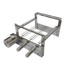 Max Grill Giratória Inox Para 3 Espetos Para Churrasqueira Pr