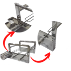 Max Grill Giratória Inox Para 3 Espetos Para Churrasqueira Pr