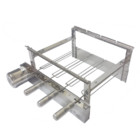 Max Grill Giratória Inox Para 4 Espetos Para Churrasqueira Pr