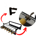 Max Grill Giratória Preto Para 6 Espetos Para Churrasqueira P