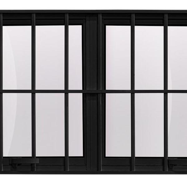 Maxim Ar 2 Seções Em Alumínio Com Grade Premium Preto - 60x120