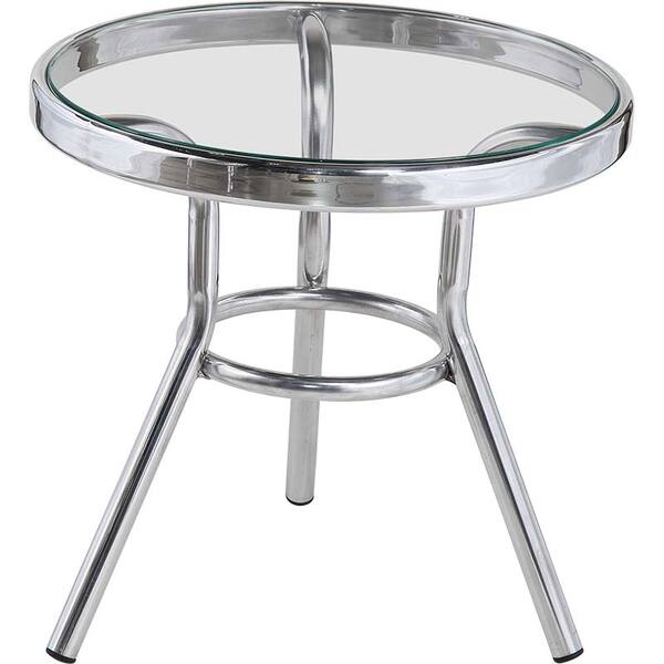 Mc121 De Alumínio C/ Tampo De Vidro – Alegro. - Alumínio