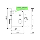 Mecanismo Máquina Externa Para Fechadura 55mm Cromado Papaiz