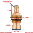 Mecanismo MVC Cartucho Cerâmico Reparo 1/4 De Volta Anti-horá