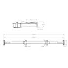 Mecanismo Retrátil Sofá 85cm Avião Plástico Tubo 3/4 Com Trav