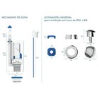 Mecanismo Saída Universal Para Caixa Acoplada Duplo Acionador